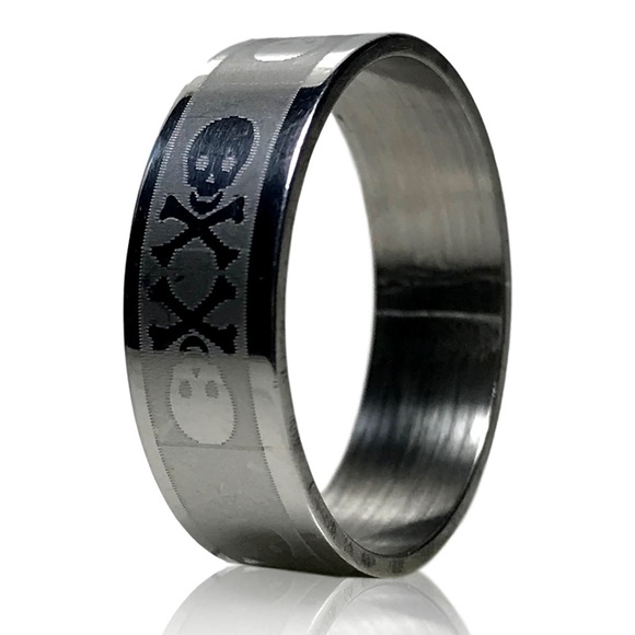 Other - Gothic Punk Skull and Crossbones Ring